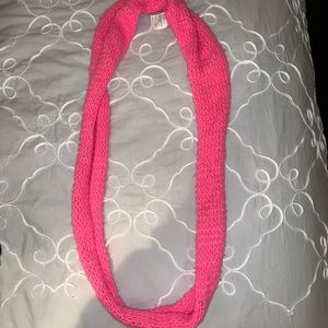 Hollister hot pink knot infinity scarf